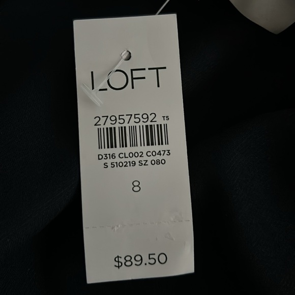 Loft Gilded Button Flounce Pocket Dress Sz 8 NWT - Picture 8 of 9